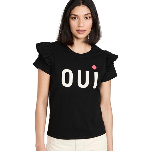 Clare V. Oui Petit Ruffle Tee - Picture 2 of 9